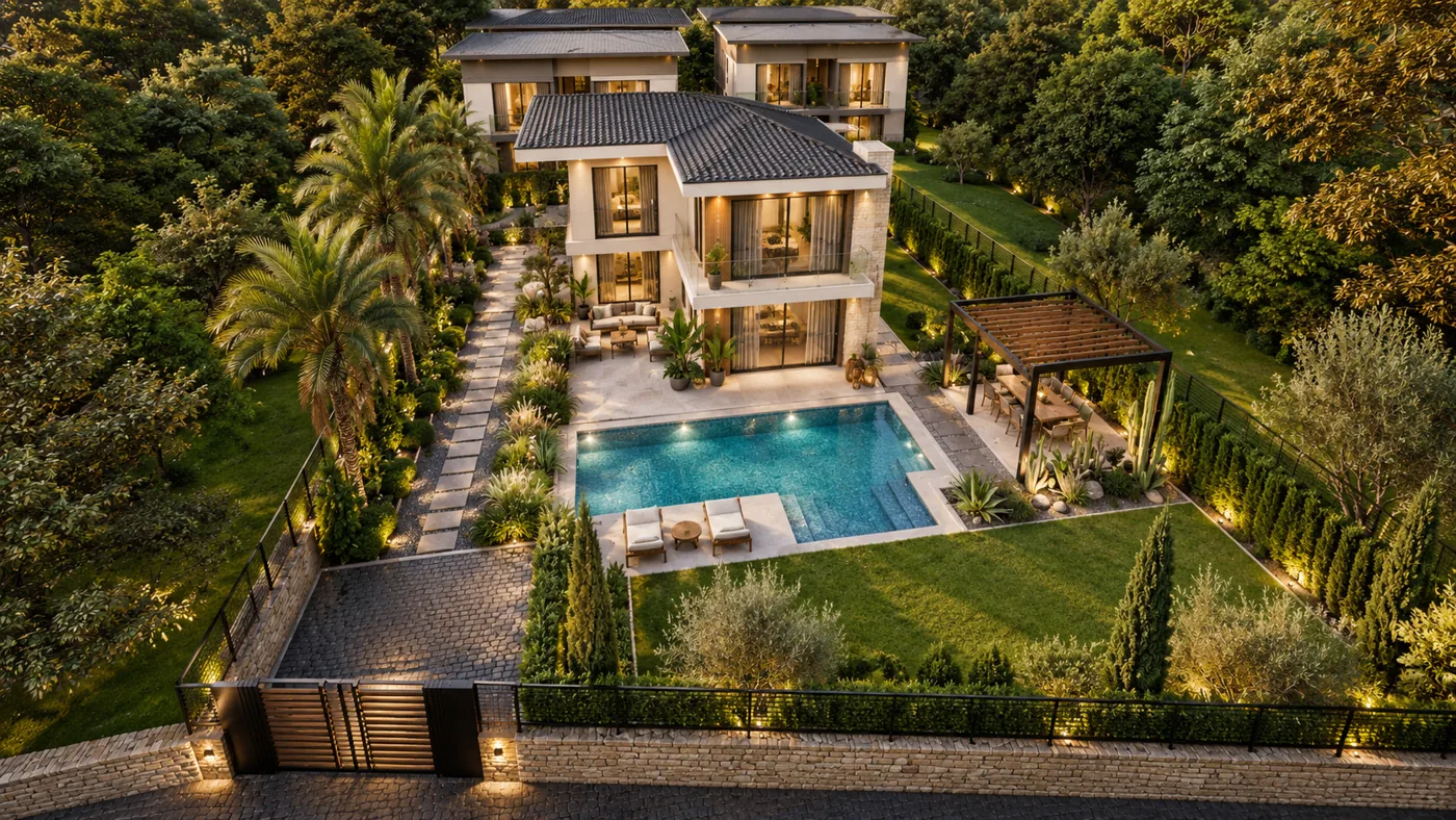 Çeşme Dalyan Villa Projesi tasarım görseli