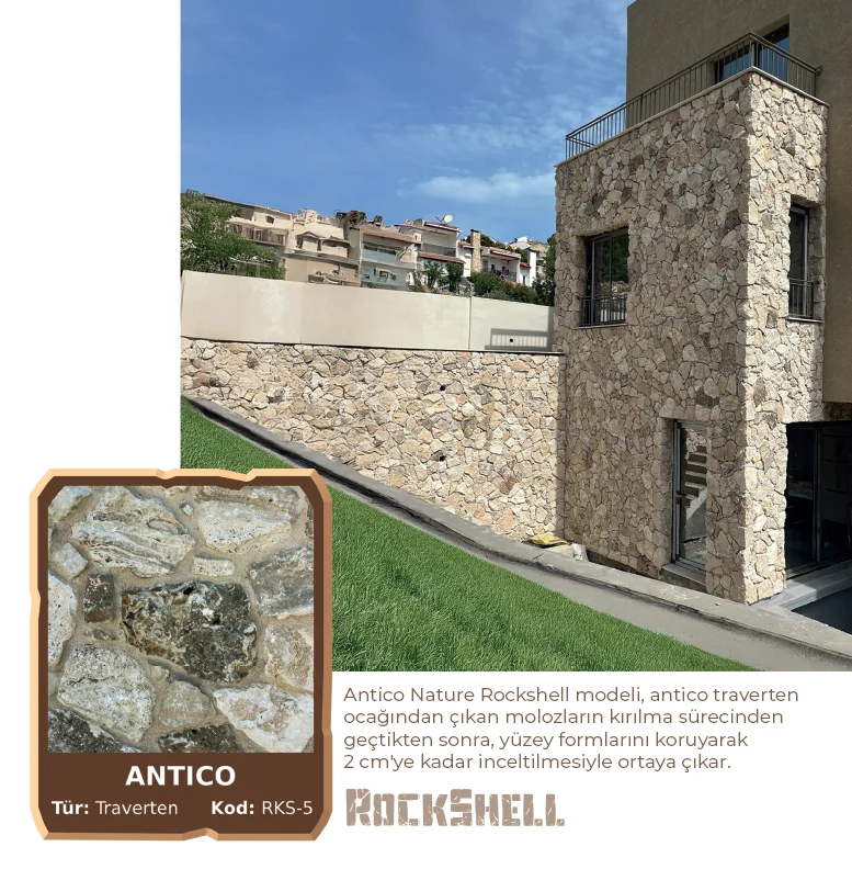 Antico · Traverten uygulama örneği
